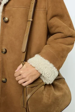 Fashion 3/4 length shearling coat - LEONTINE Leather & Pelts