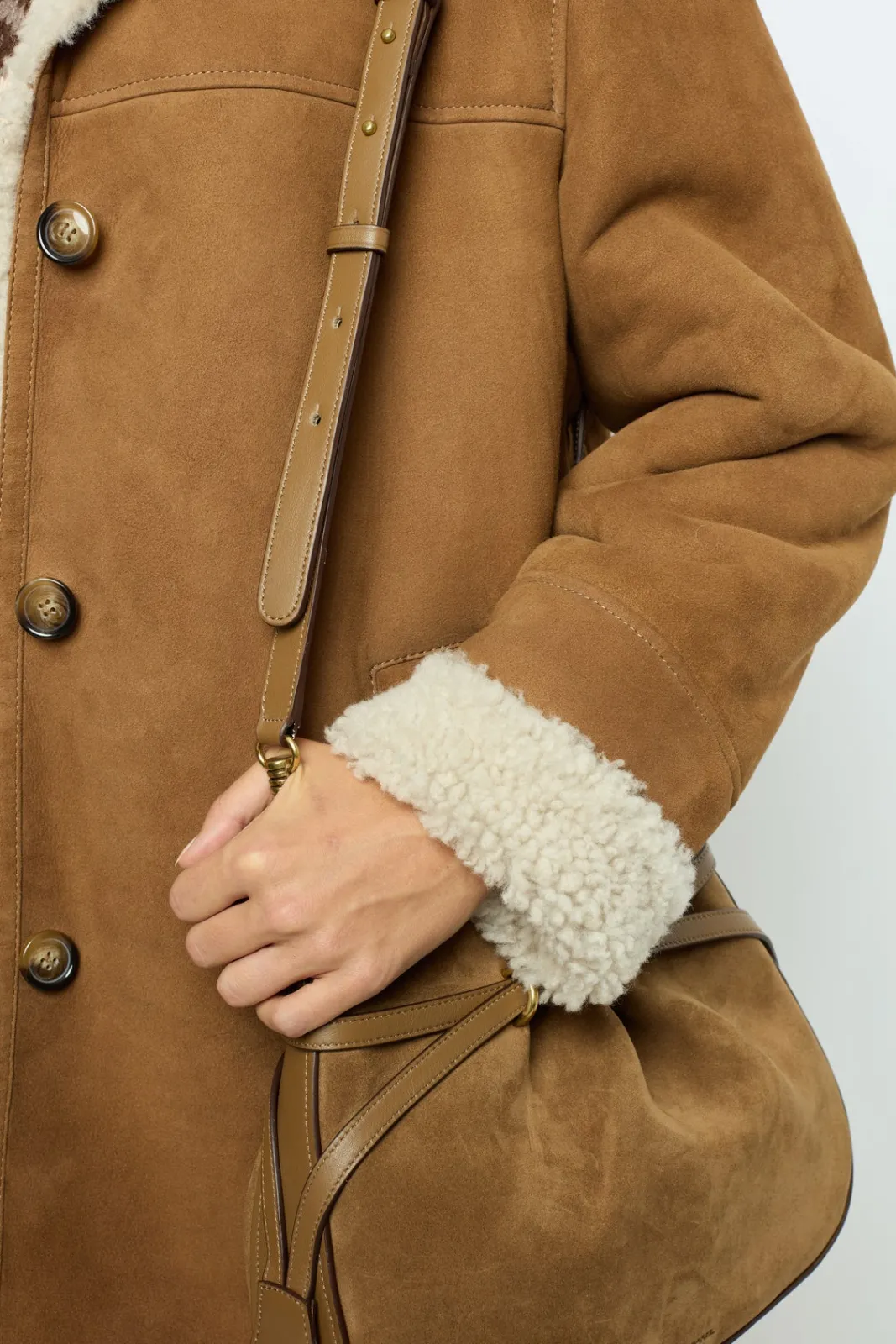 Fashion 3/4 length shearling coat - LEONTINE Leather & Pelts