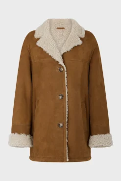 Fashion 3/4 length shearling coat - LEONTINE Leather & Pelts