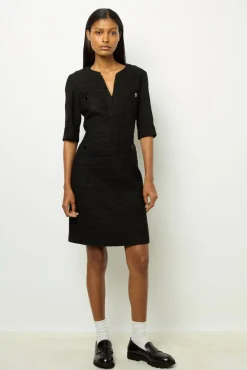 Clearance Black tweed mini dress - SALOME Dresses