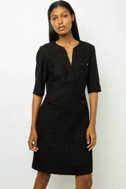 Clearance Black tweed mini dress - SALOME Dresses