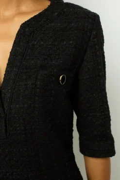 Clearance Black tweed mini dress - SALOME Dresses