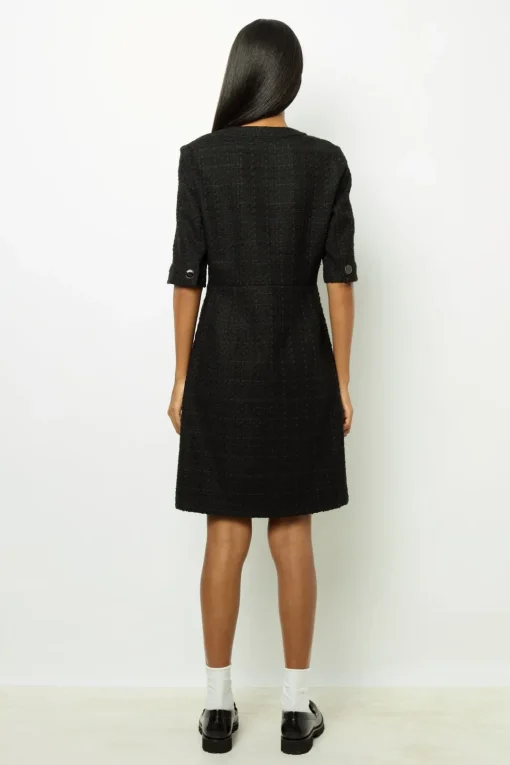 Clearance Black tweed mini dress - SALOME Dresses