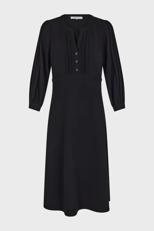 Best Black waisted midi dress - SOLANGE Dresses
