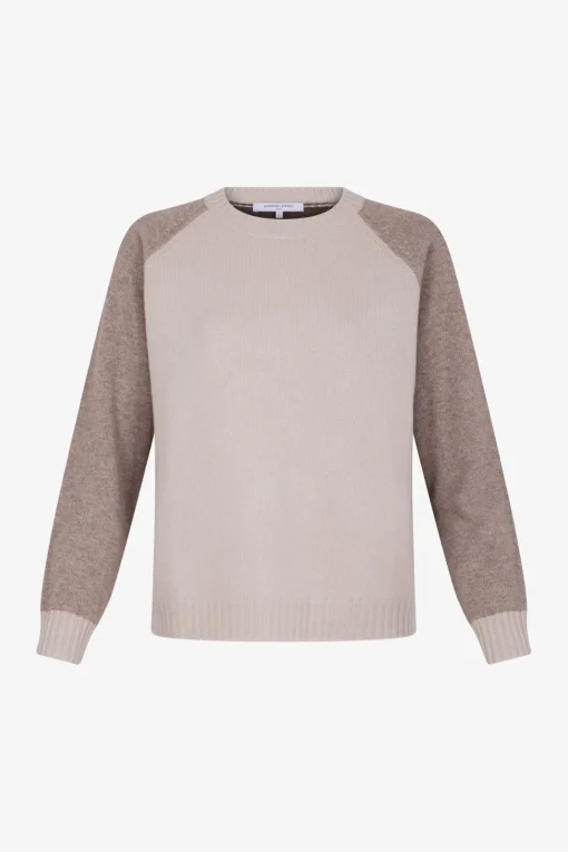 Discount Cashmere sweater in tonal shades - JALINA Knitwear
