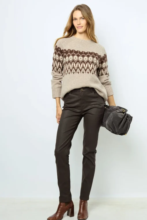 Online Coated slim jeans - NOURIA Trousers