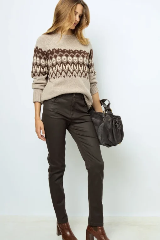Online Coated slim jeans - NOURIA Trousers