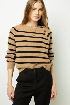 Fashion Contrasting stripe sweater - JENNA Knitwear