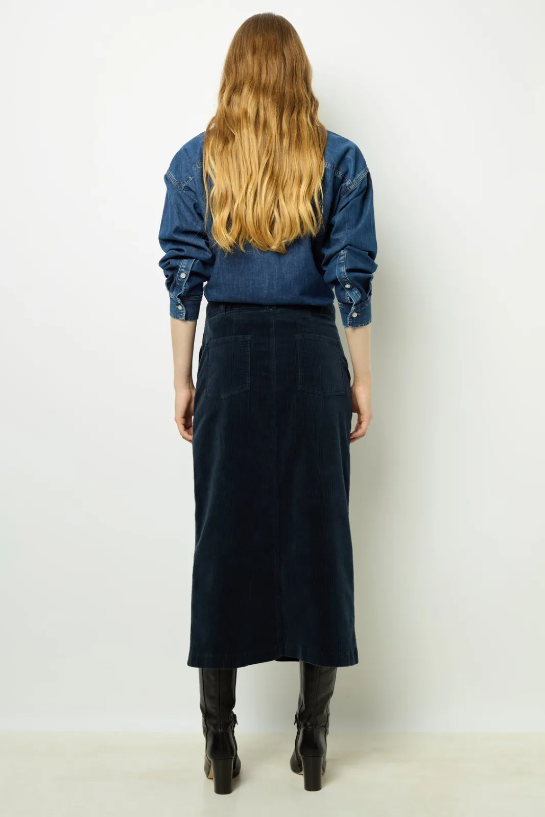 Outlet Corduroy midi skirt - CASSIDIE Skirts