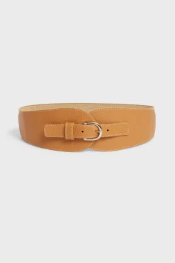 Online Corset belt in grainy leather - OLYMPE Belts