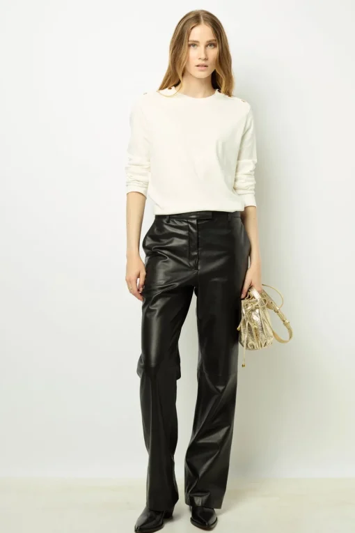Fashion Cotton long sleeve T-shirt - AUDELIE Tops & T-Shirts