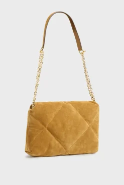 Outlet Crossbody bag in quilted suede leather The Fanny Bag|Shoulder Bags