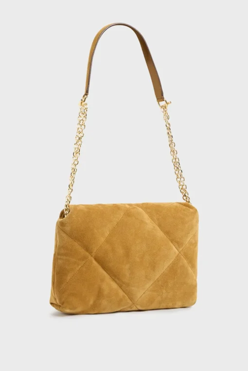 Outlet Crossbody bag in quilted suede leather The Fanny Bag|Shoulder Bags