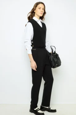 Hot Elasticated black slim pants - NEA Trousers