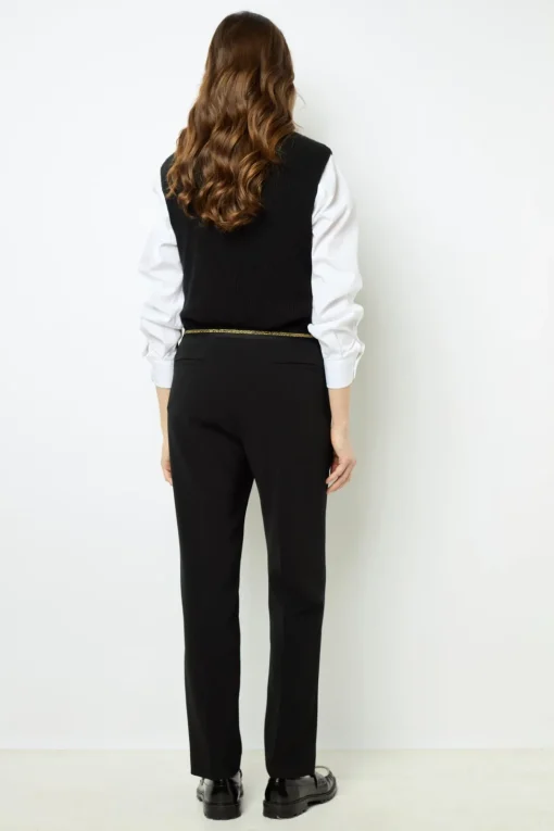 Hot Elasticated black slim pants - NEA Trousers