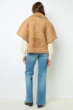Hot Embroidered shearling short jacket - LYSIANNA Leather & Pelts