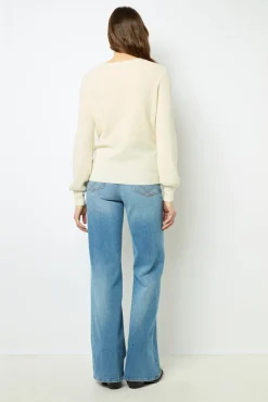 Discount Fine knit wool round neck sweater - JANINE Knitwear