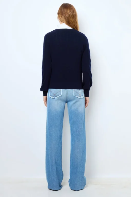 Outlet Fine wool round neck sweater - JANINE Knitwear