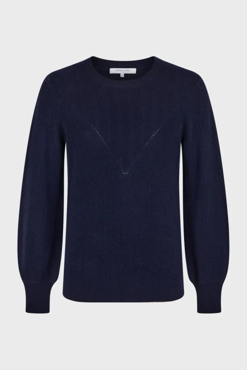 Outlet Fine wool round neck sweater - JANINE Knitwear