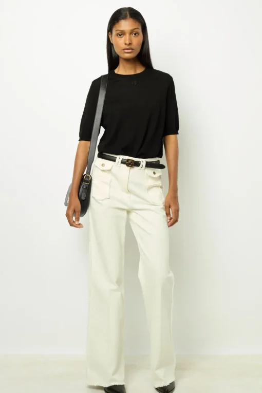 Sale Fine wool short-sleeved sweater - JASNA Knitwear