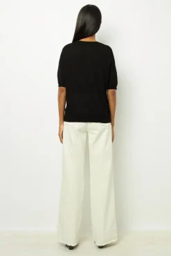 Sale Fine wool short-sleeved sweater - JASNA Knitwear