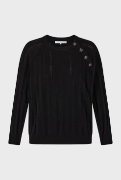 Best Fine wool sweater with rhinestone - JOSETTE Knitwear