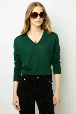 Clearance Fine wool V-neck sweater - JULIETTE Knitwear