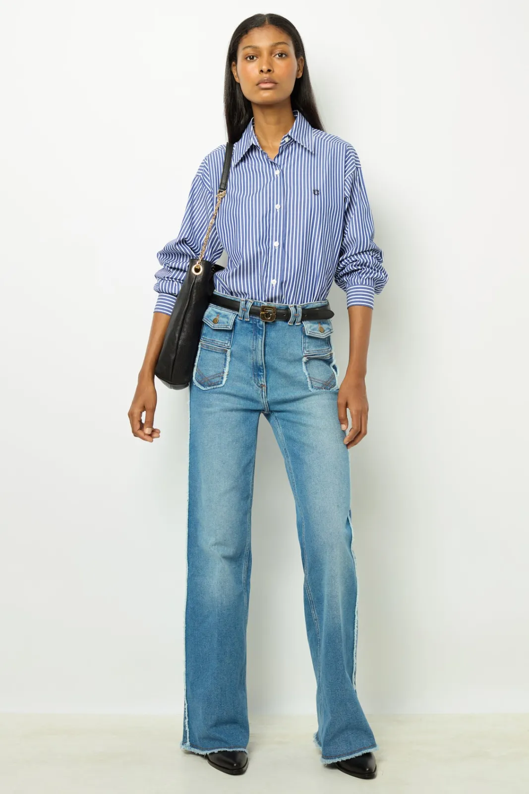 Sale Flared with fringes - ANNA Trousers