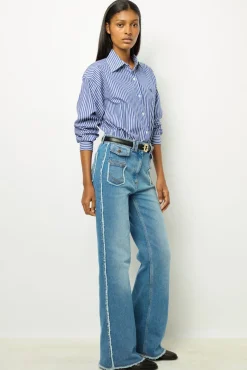 Sale Flared with fringes - ANNA Trousers