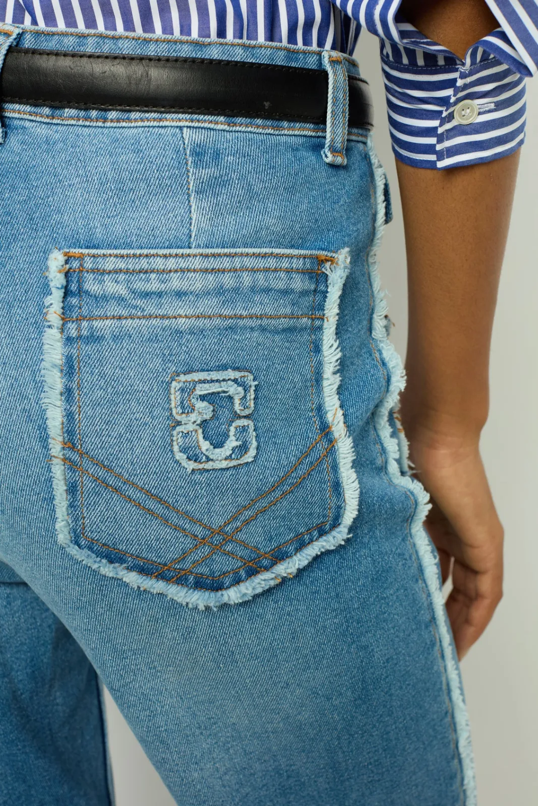 Sale Flared with fringes - ANNA Trousers