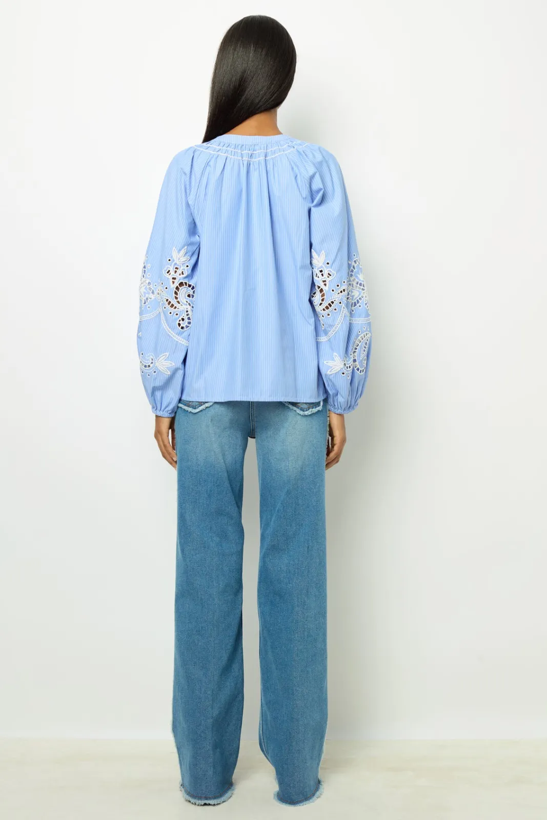 Outlet Flared jeans with fringes - ANNA Shirts & Blouses