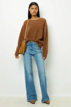 Online Flared jeans with fringes - ANNA Knitwear