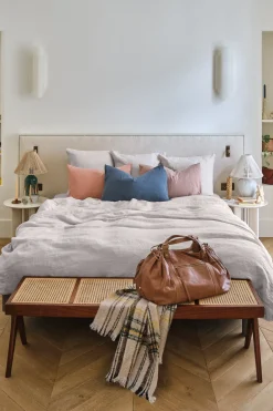 Best Flat washed linen sheet - pearl grey Flat Sheets