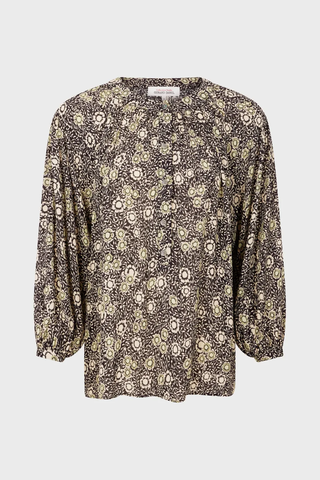 Hot Floral blouse with round neck - ADENA Shirts & Blouses