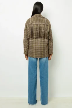 Discount Fringed houndstooth jacket - MURIELLE Jackets