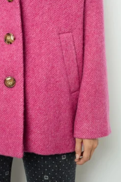 Outlet Fuchsia pink short coat - LINETTE Coats