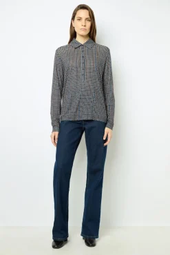Best Geometric print polo shirt - AUDE Tops & T-Shirts