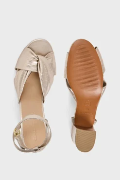 Best Gold heeled sandals - BETH Shoes