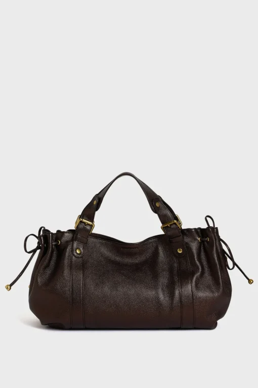 Discount Handbag in metallic leather - 24H The Iconic 24H|Handbag