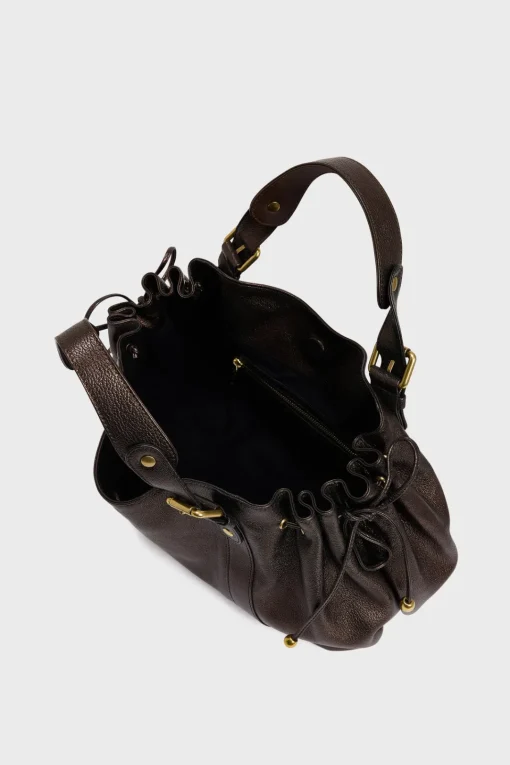 Discount Handbag in metallic leather - 24H The Iconic 24H|Handbag