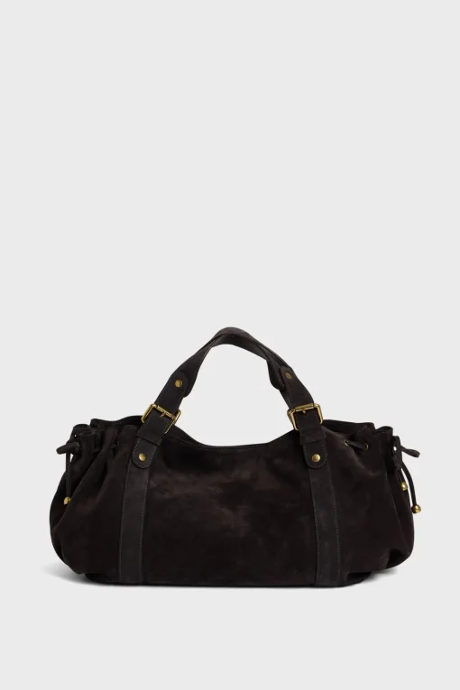 Fashion Handbag in suede leather - 24H The Iconic 24H|Handbag