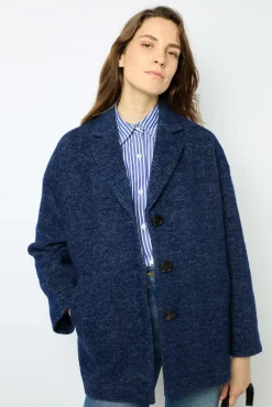 Clearance Herringbone short coat - LEDA Coats