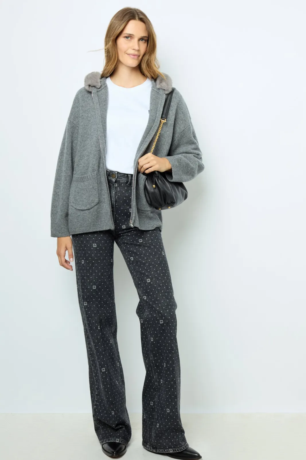 Clearance Hooded cashmere cardigan - JOSSELINE Knitwear