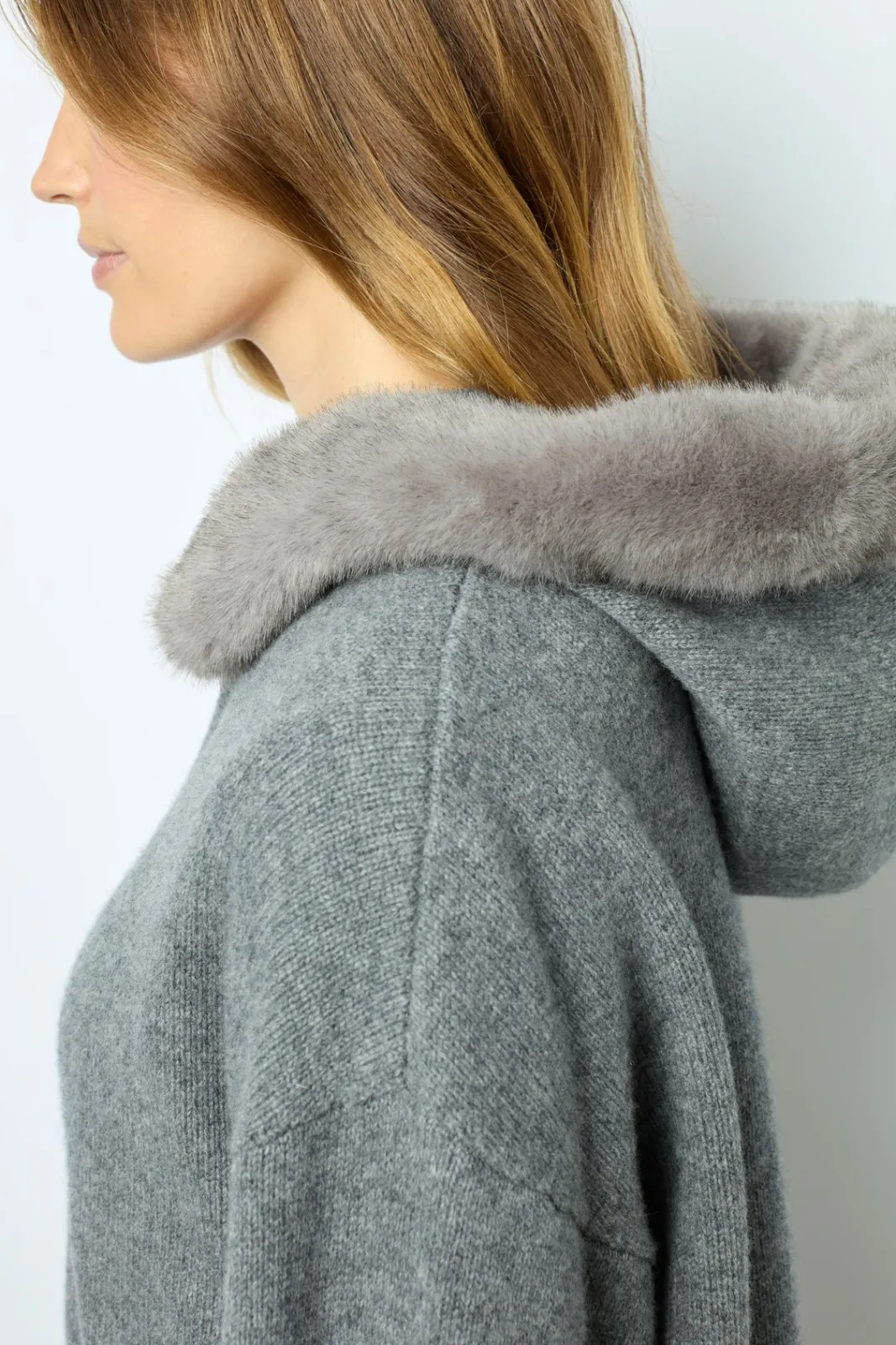 Clearance Hooded cashmere cardigan - JOSSELINE Knitwear