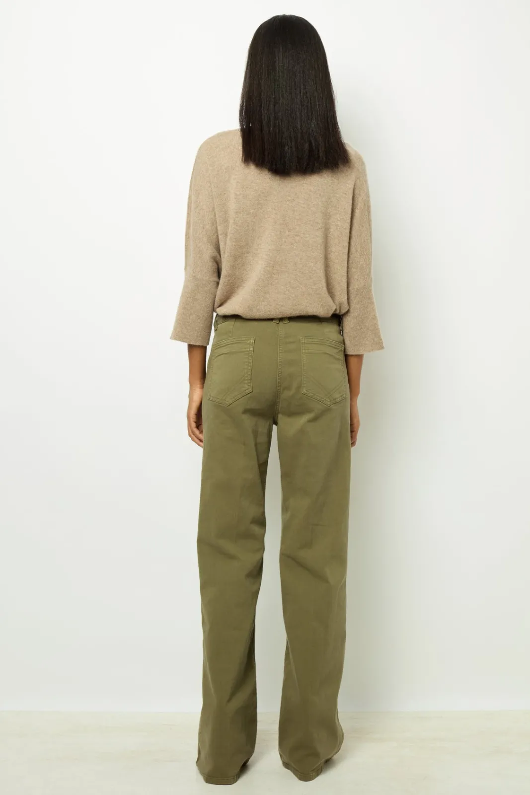 Online Khaki flared jeans - ANNA Trousers
