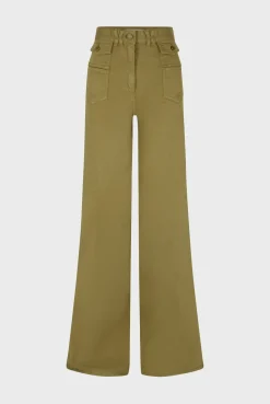 Online Khaki flared jeans - ANNA Trousers