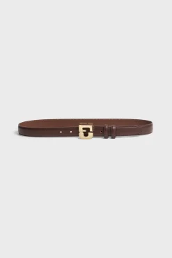 Online Leather signature belt - LE LAUREN Belts