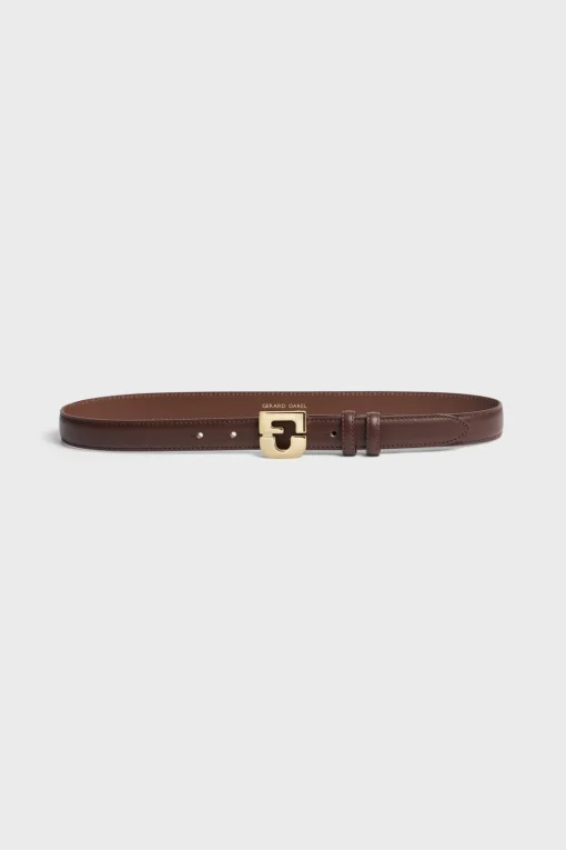 Online Leather signature belt - LE LAUREN Belts