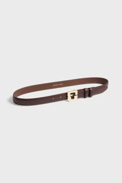 Online Leather signature belt - LE LAUREN Belts