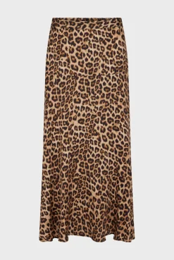 Hot Leopard satin midi skirt - CONSTANCE Skirts